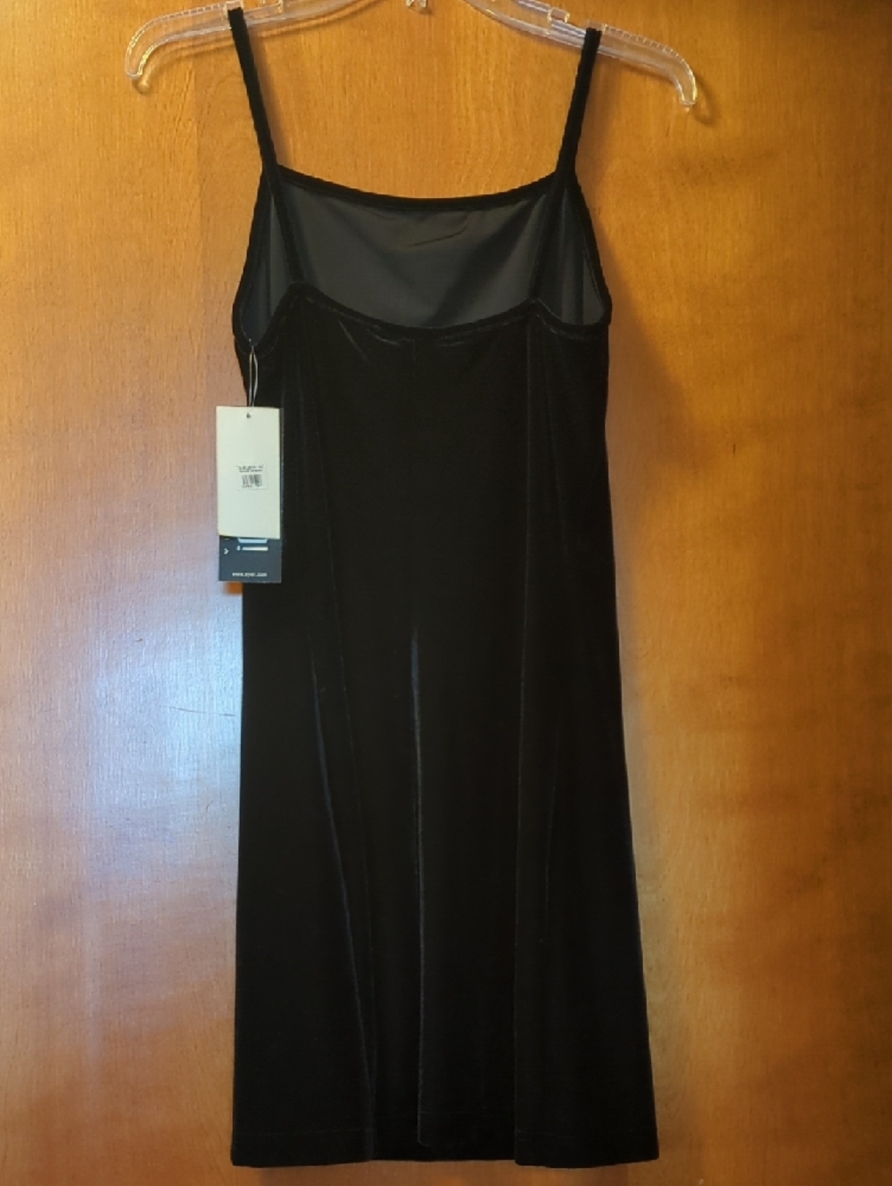 Black Floral Midi Slip Dress with Spaghetti Straps - Picture 5 of 7